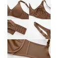thumbnail image 6 of Supportive bras for women large bust full coverage plus size push up bras for women underwire bra for large breasted womens plus size minimizer bra lift up full support Coffee Brown 46C 46 C, 6 of 6