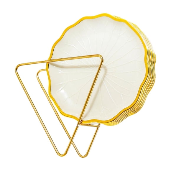 QualitChoice Ensemble de Vaisselle 6x Vaisselle de Cuisine Assiette Assiette Os pour Extérieur Maison Fête Beige