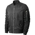 thumbnail image 1 of Ma Croix Mens Ruched Bomber Jacket Lightweight Waterproof Nylon Windbreaker, 1 of 5