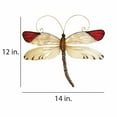 thumbnail image 5 of Eangee Home Design Dragonfly Wall Decor Red Tipped, Capiz and Metal, Indoor / Outdoor Safe, 14x1x12 Inches, 5 of 7
