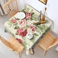 thumbnail image 2 of Pioneer Flower Floral Print Pattern Square Tablecloth,Waterproof Square Table Cover,Wipeable Spillproof Washable Table Cover for Home Kitchen Party Decor 42"X42"(107x107cm), 2 of 6