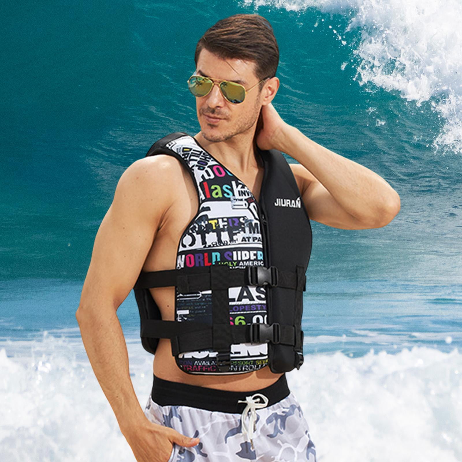 DimyFew Adults Life Vest Convenient Swim Jacket for Canoeing Swimming Paddleboarding XL Black