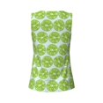 thumbnail image 6 of Goofa Green Lemon Slices Printed Womens Workout Tops for Women Sleeveless Yoga Shirts Athletic Running Tank Tops Sleeveless Gym Clothes Workout Apparel-Medium, 6 of 9