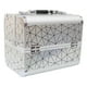 thumbnail image 4 of Estuche de tren para maquillaje, caja de cosméticos de belleza con bandeja, portador de maquillaje impermeable, organizador de almacenamiento de joyas Estilo A, 4 of 9