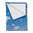 thumbnail image 2 of Country Soft Flannel Fleece Blanket, Pathway Towards Meadow Rural Countryside Miracle Supernatural Sky with Clouds, Cozy Plush for Indoor and Outdoor Use, 50" x 60", Blue Green Brown, by Ambesonne, 2 of 5