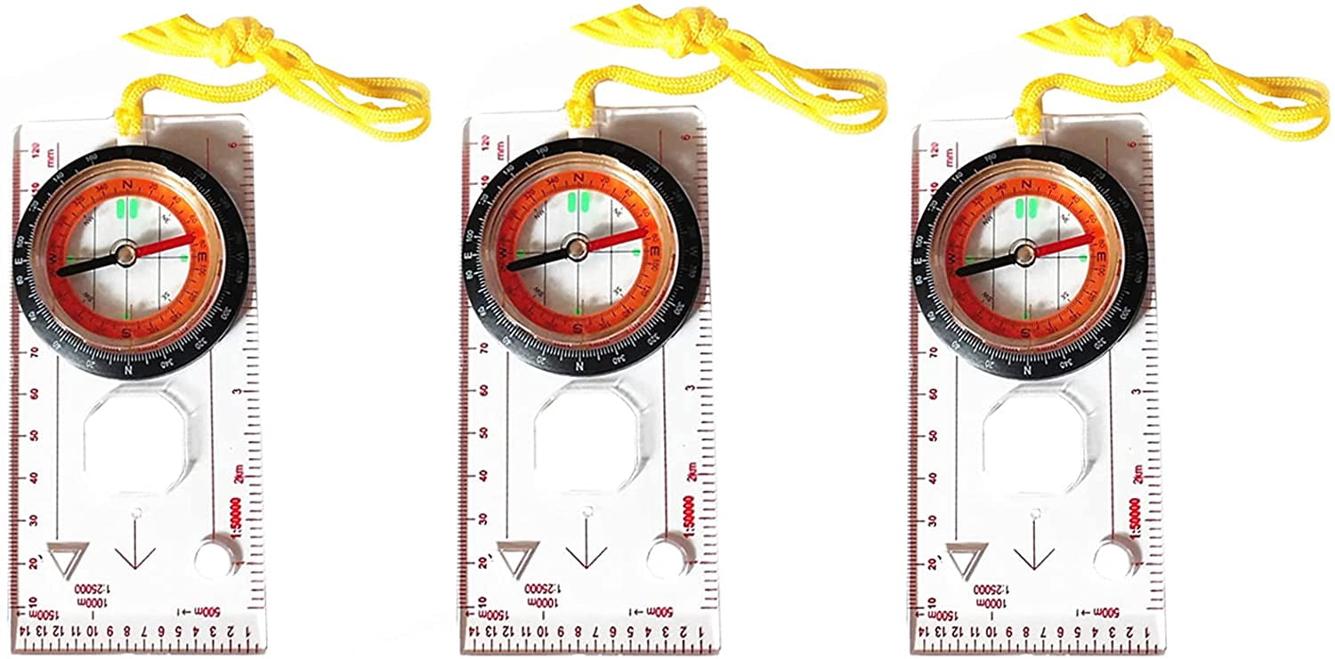 Compass Map Ruler Multifunctional Lightweight Compass Map Scale Outdoor ...