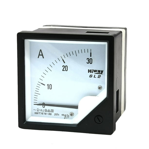 6L2 80 mm x 80 mm con diseño cuadrado AC 0-30A analógico medidor amperímetro