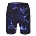 thumbnail image 3 of Logiee Blue thunder bolt light Print Mens Swim Trunks Quick Dry Board Shorts,Breathable Hawaii Beach Shorts Swimwear Bathing Suits-Large, 3 of 6