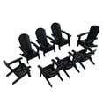 thumbnail image 4 of WestinTrends Tuscany HIPS Outdoor Folding Adirondack Seashell Chair (Set of 8), Black, 4 of 5