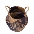 thumbnail image 1 of 1 Pcs Foldable Handmade Storage Basket Wicker Rattan Straw Flower Pot Planter Laundry Basket, 1 of 8