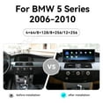 thumbnail image 3 of MOOKAKA 12.3" Smart Display Radio Audio Media Player for BMW 5 Series E60 2006-2010 Models Universal Car Navigation GPS Upgrade Headunit Android Replacement HD Screen Carplay Accessories, 3 of 18