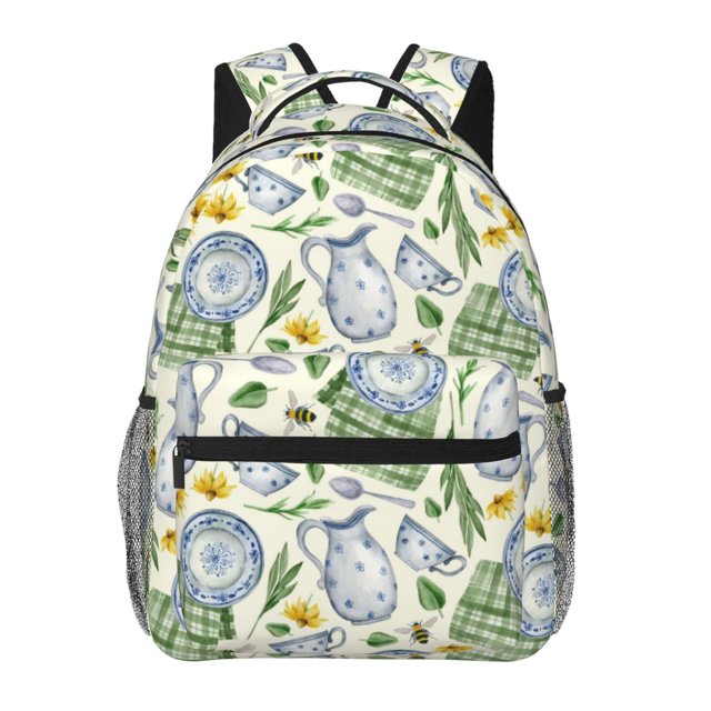 Disketp Vintage Utensils Mochila Estampada para Hombre y Mujer – Mochila Ligera Clásica con Múltiples Bolsillos para Universidad, Trabajo y Viajes-One Size