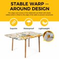 thumbnail image 4 of White Daisy Table Cloths for 5 Foot Rectangle Tables, Spring Floral Bees Elegant Pastoral Botanical Patio Waterproof Elastic Fitted Tablecloths, Washable Rectangular Table Cover for Camping, 4 of 8