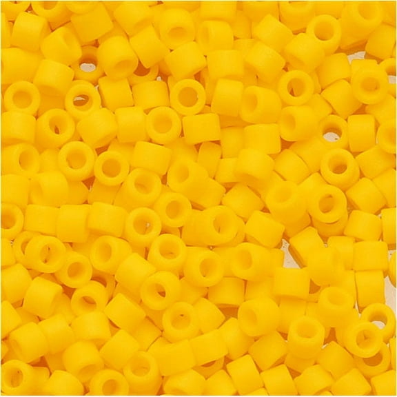 Miyuki Delica Seed Beads 11/0 Matte Opaque Canary Yellow DB1582 7.2 Grams