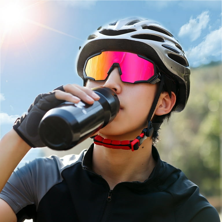 WEST BIKING 3 Lens Polarized Cycling Glasses UV400 Sunglasses Sports Goggles Blue