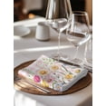 thumbnail image 6 of Wildflowers Cloth Napkins Set of 6 Reusable Dinner Napkins, Spring Watercolor Tulip Floral Leaf Pink Plaid Cocktail Napkin Washable Table Napkins for Wedding/Holiday Party/Baby Shower 20"x20", 6 of 7