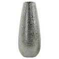 thumbnail image 2 of Ceramic Round Vase With Dimpled Pattern, Large, Silver, 2 of 2