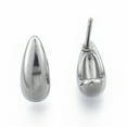 thumbnail image 3 of 10 pair Non-Tarnish 304 Stainless Steel Teardrop Stud Earrings for Women Stainless Steel color 10x4.5mm Pin: 0.7mm, 3 of 3