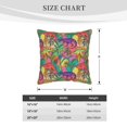 thumbnail image 4 of Fotbe Colorful Dinosaur Pattern Velvet Decorative Throw Pillow Covers with Elegant Piping, Soft Plush Cushion Cover for Sofa, Bed, Car, Office-20"x20", 4 of 8
