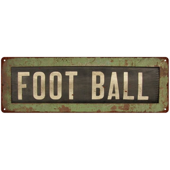 Football Trollery Bus Roll Vintage Metal Sign 8x24 108240072026