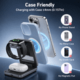 thumbnail image 5 of Magnetic Wireless Charging Station: 2026 Upgraded 3 in 1 Charging Stand for iPhone 17 16 15 14 13 12 Pro Max Plus Watch & AirPods, Foldable Wireless Charger with Light for Desk, 5 of 7