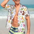 thumbnail image 5 of Picia Happy Easter1 Gentle Cotton Regular Fit Short Sleeve Casual Hawaiian Shirt for Men-3X-Large, 5 of 9