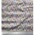thumbnail image 1 of Soimoi Velvet Fabric Animals,Bird & Tree Modern Style Decor Fabric Printed Yard 58 Inch Wide, 1 of 3