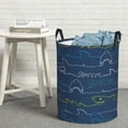 thumbnail image 5 of Goofa Shark Printed Circular Hamper,Laundry Basket with Handles,Storage Baskets Foldable,Large Capacity Laundry Hamper-, 5 of 8
