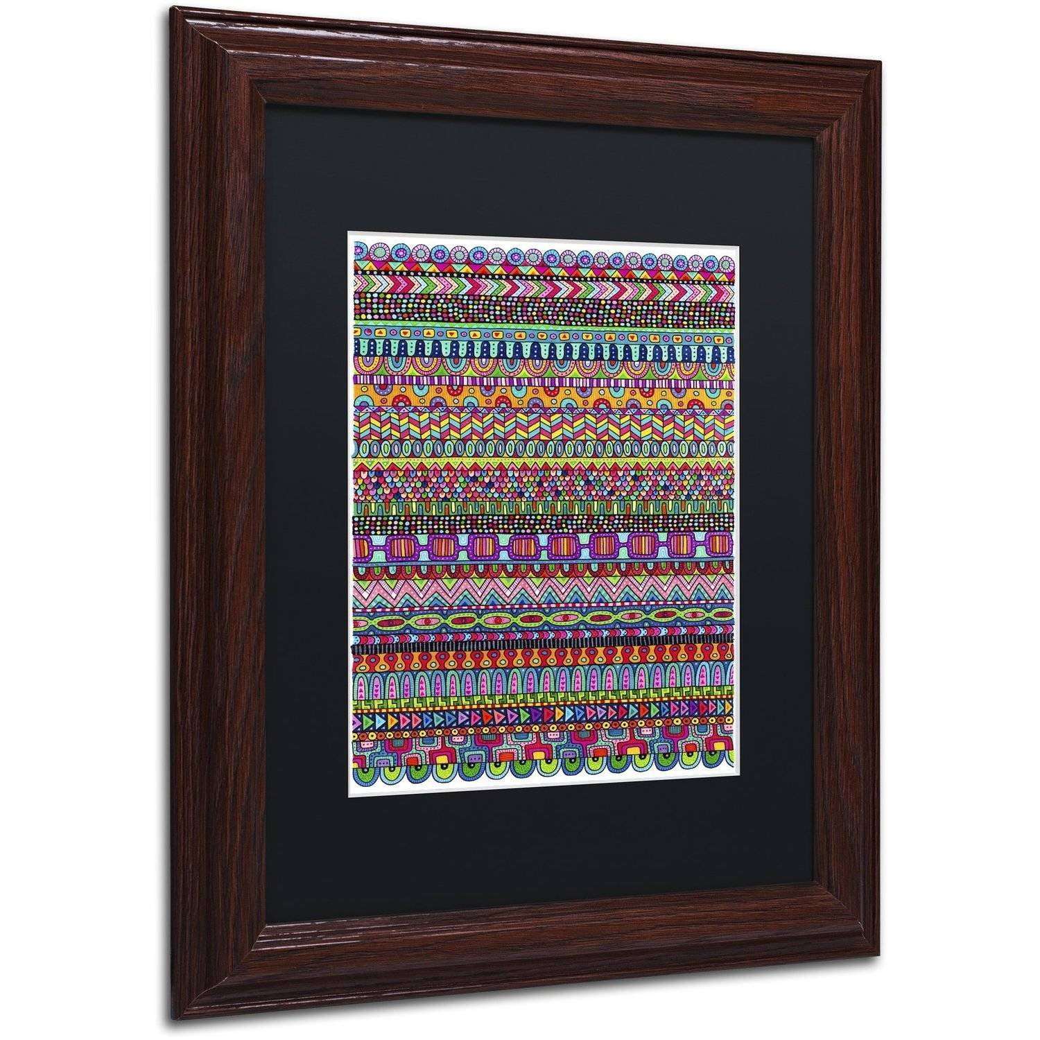 Trademark Fine Art "Oaxaca Mat" Canvas Art by Hello Angel, Black Matte, Wood Frame