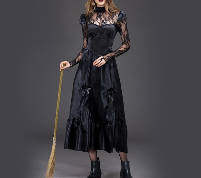 sexy black witch dress