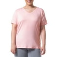 thumbnail image 2 of Athletic Works Womens Plus Active Core Short Sleeve V-Neck Tee 2-Pack, 2 of 10
