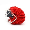 thumbnail image 5 of Women's Rose Wristlet Evening Bag, Floral Handheld Purse for Bridal and Bridesmaid, Compact Formal Clutch for Weddings, Proms, and Parties, 5 of 7