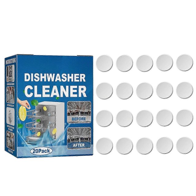 20 Pcs Dishwasher Tablets, Dishwasher Cleaning Tablets, Limescale Removal Maintenance Tablets For Dishwasher Cleaning