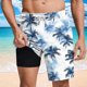 thumbnail image 2 of Pantalones Cortos Casuales para Hombre Imprimir con Bolsillos Pantalones de Playa de Cintura Elástica, Pantalones Cortos de Cintura Elástica para Hombre, 2 of 6
