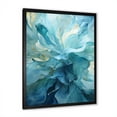 thumbnail image 3 of Designart "Swirling Serenity In Aqua Blue And White IV" Abstract Spirals Picture Framed Canvas Art Print, 3 of 5