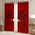thumbnail image 2 of Homewish Romantic Valentines Day Black Out Curtains, Couple Anniversary Curtains Pack of 2 (42x63 Each), Cartoon Love Heart Bedroom Curtains, Blackout Curtains Decor, 2 of 6