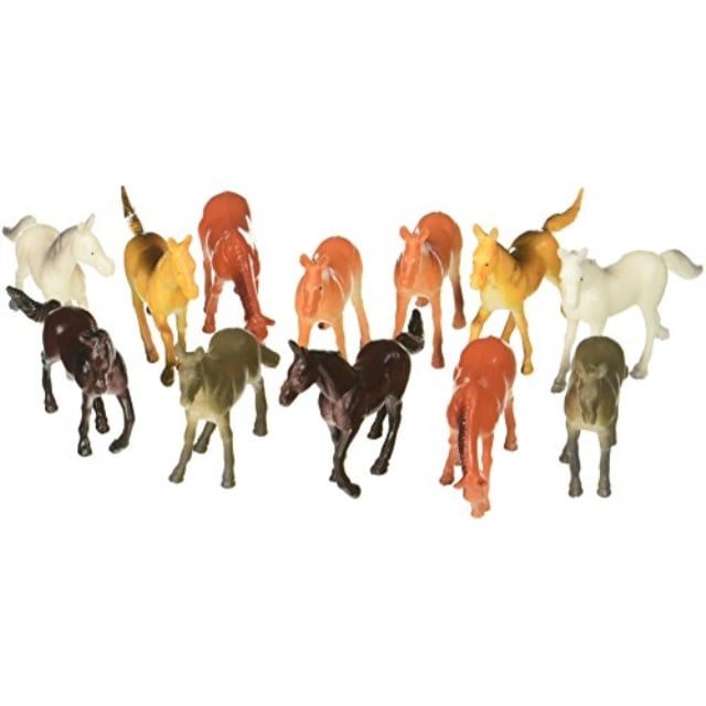 fun express vinyl plastic horses toy 12 pieces