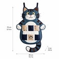 thumbnail image 4 of Cat-Shaped Patchwork Wall Organizer, 27.6x15.7 Inch Hanging Storage Pouch with Multiple Pockets for Keys & Tools, Canvas Entryway Decor A, 4 of 8
