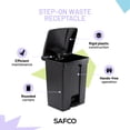thumbnail image 2 of Safco Plastic Step-On Receptacle - 17 Gallon in Black, 2 of 5