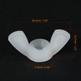 thumbnail image 2 of Uxcell M6 Wing Nuts Butterfly Nut Nylon Hand Twist Tighten Fasteners White 25 Pack, 2 of 5