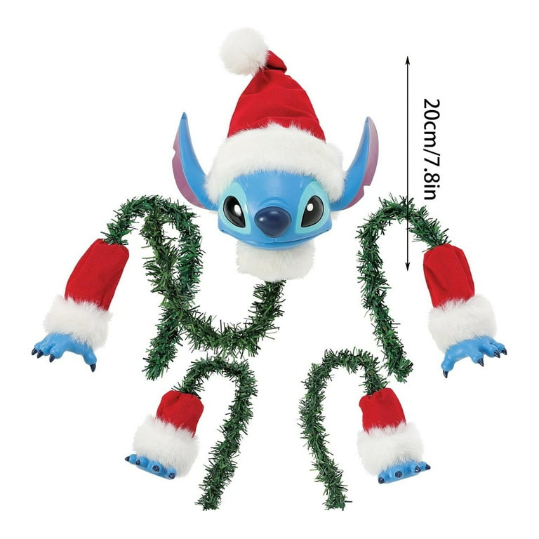 Stitch Christmas Tree Decorations 5-Piece Set - Stitch Ornaments with Santa Hat & Holiday Designs,Fun Party Decor Kit with Hanging Pendants