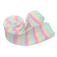 thumbnail image 4 of Littleforbig Women Cute Coral Fleece Thigh High Long Striped Socks 2 Pairs, 4 of 5