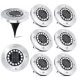 thumbnail image 1 of 16 led zonne-verlichting buiten-8 stuks zonne-schijnwerper tuin waterdichte post licht voor looppad pad patio ondergrondse tuin inbouw gazon, 1 of 5