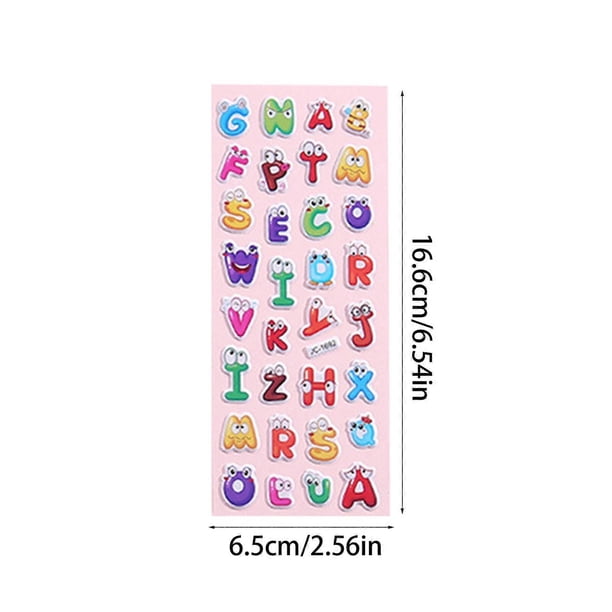 Doodle Puffy Stickers 10Sheets Eco-Friendly Educational Reusable Sticker Self-Adhesive Kid’s Room Luggage Decoration
