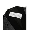 thumbnail image 5 of COOFANDY Men's Shiny Sequins Suit Jacket Blazer One Button Banquet Prom Tuxedo New Year Dinner Party Tuxedo Blazer, 5 of 9