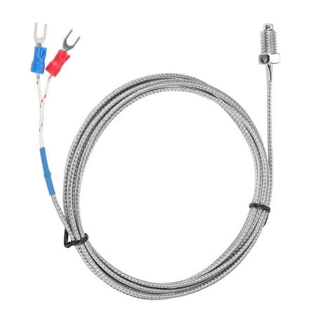 

Agatige Thermocouple Thermocouple Probe M8 Screw Thread Type K Thermocouple Temperature Sensor Wire 0-400℃