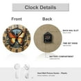 thumbnail image 3 of Wall Clock Decorative - Vintage Orange Butterfly A Print 2D Vintage Wall Clocks Battery Operated Silent Non-Ticking for Bedroom, Living Room, Kitchen, Office, Classroom, 10 Inch, 3 of 7