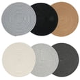 thumbnail image 2 of Qenwkxz 6pcs Cup Mat Absorbent Cup Pad Heat-Resistant Table Mat Woven Cotton Rope Pot Mat Minimalist Pot Pad 18cm/25cm Multipurpose Washable Cup Mat for Pot Bowl Plate Cup, 2 of 11