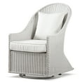 thumbnail image 2 of Furniture of America Rounne Modern Wicker Outdoor Swivel Chair, White, 2 of 5