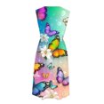 thumbnail image 4 of AUNVITO Women's Casual Sleeveless Dress with All-Over Print Round Neck and Pocket Casual and Comfortable Style, 4 of 9